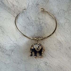 Gold Elephant Charm Bracelet